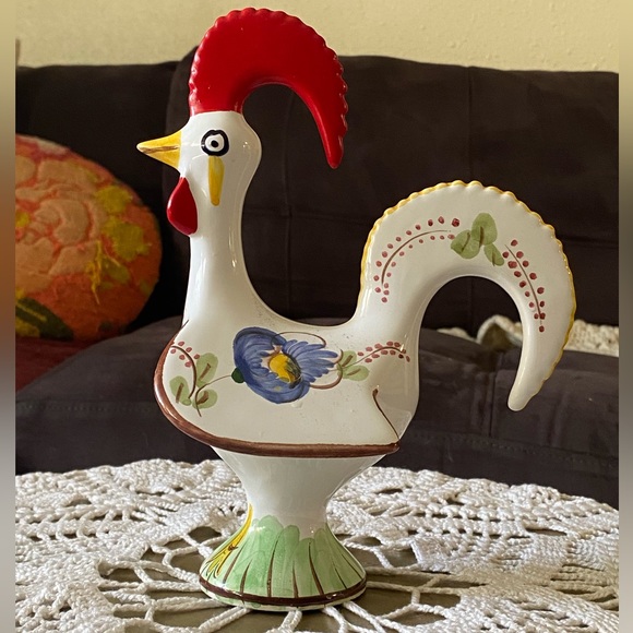 Portugal Imports hand painted Ceramic Chicken Rooster figurine statue - Picture 2 of 10